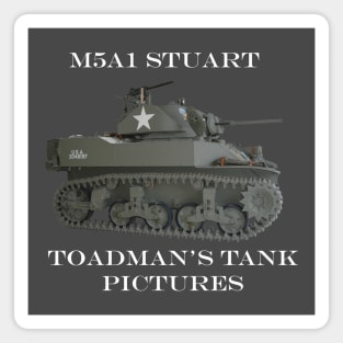 M5A1 Stuart_whttxt Magnet